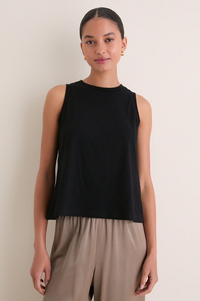 Black Anthos Cotton Tank