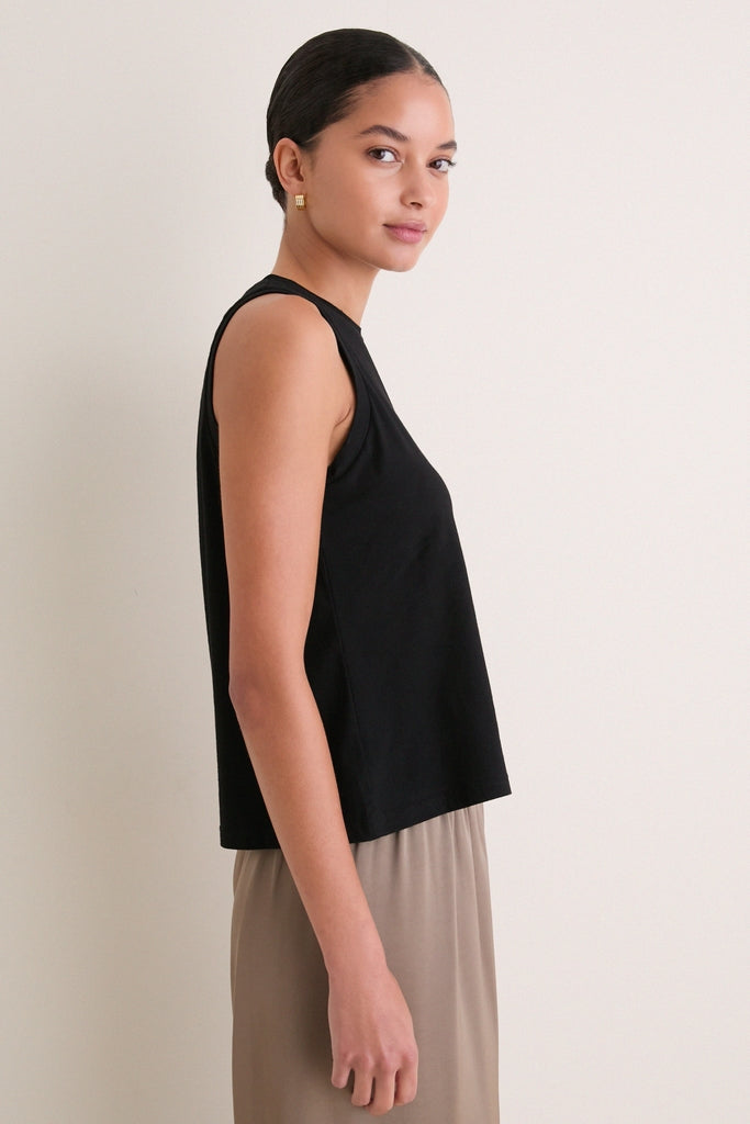 Black Anthos Cotton Tank