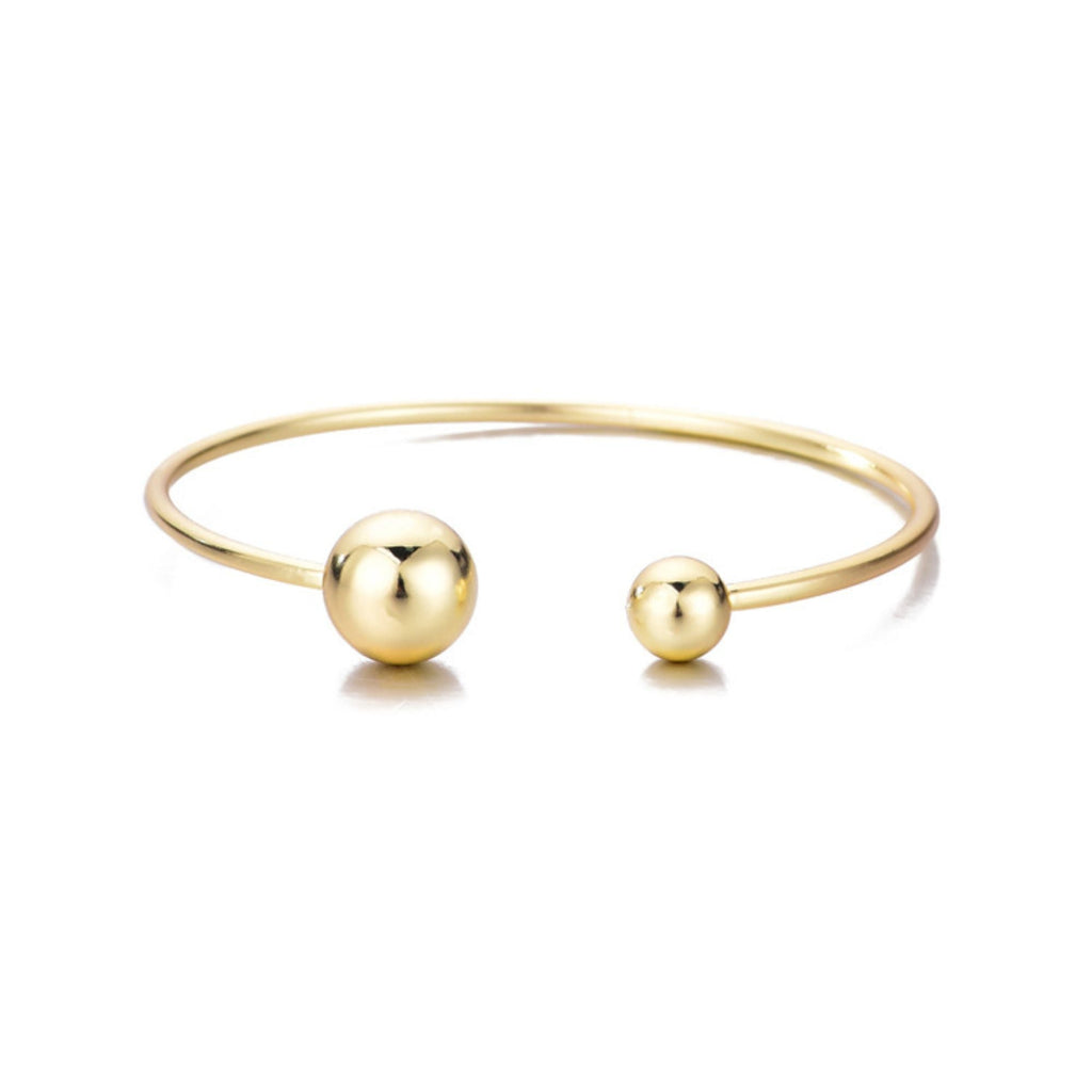 Gold Plated Spheres Cuff