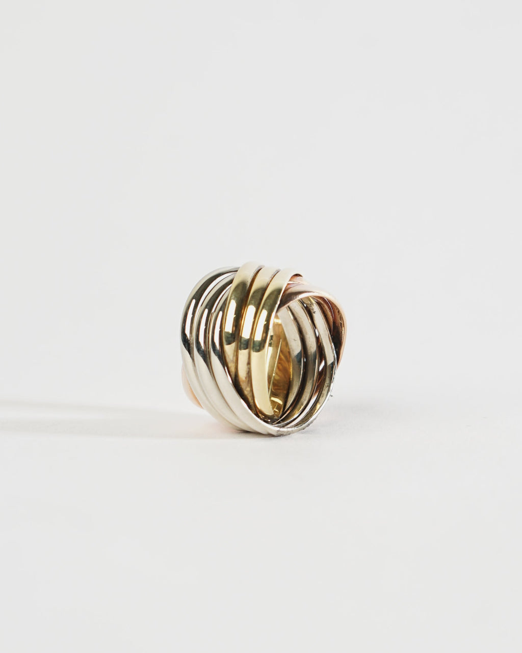14k Gold Triple Ring / size: 7