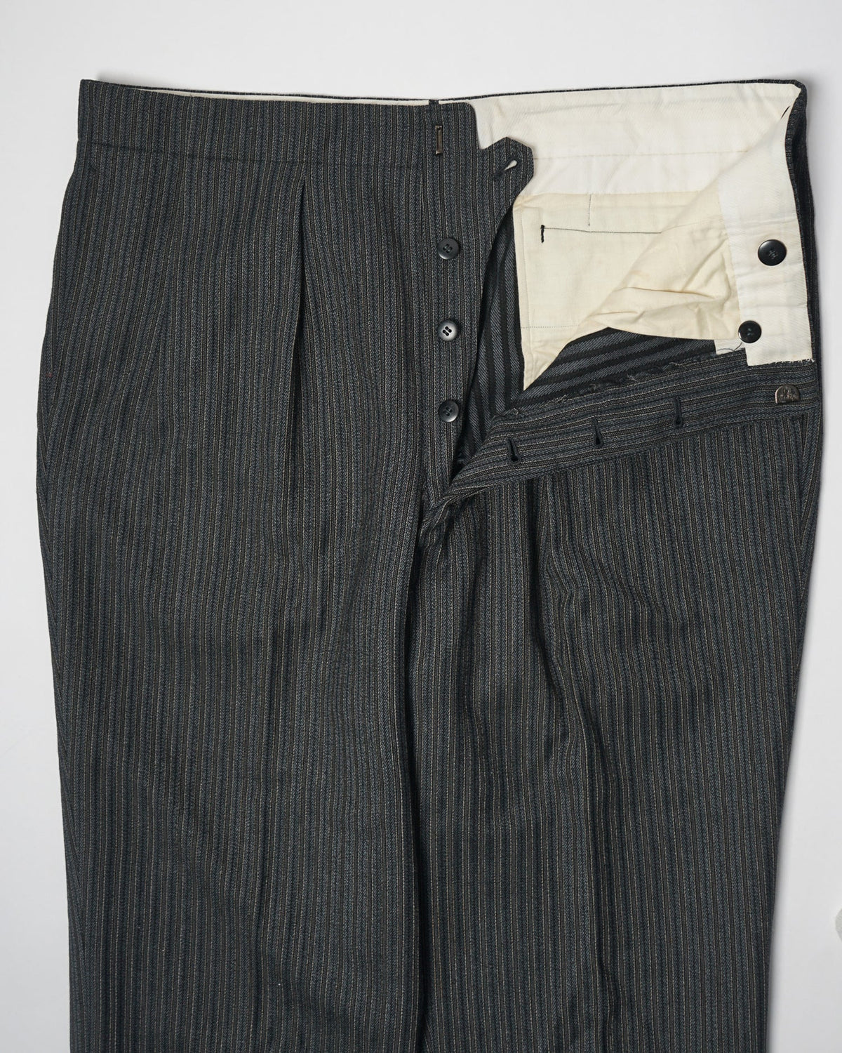 1960’s Stripe Wool Trousers / Size: 35