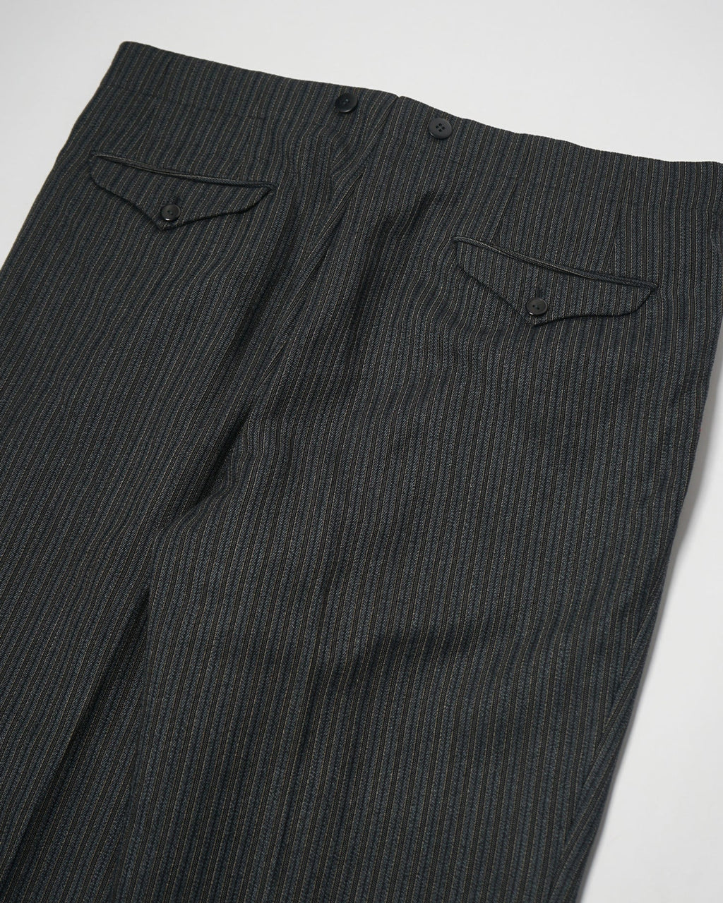 1960’s Stripe Wool Trousers / Size: 35