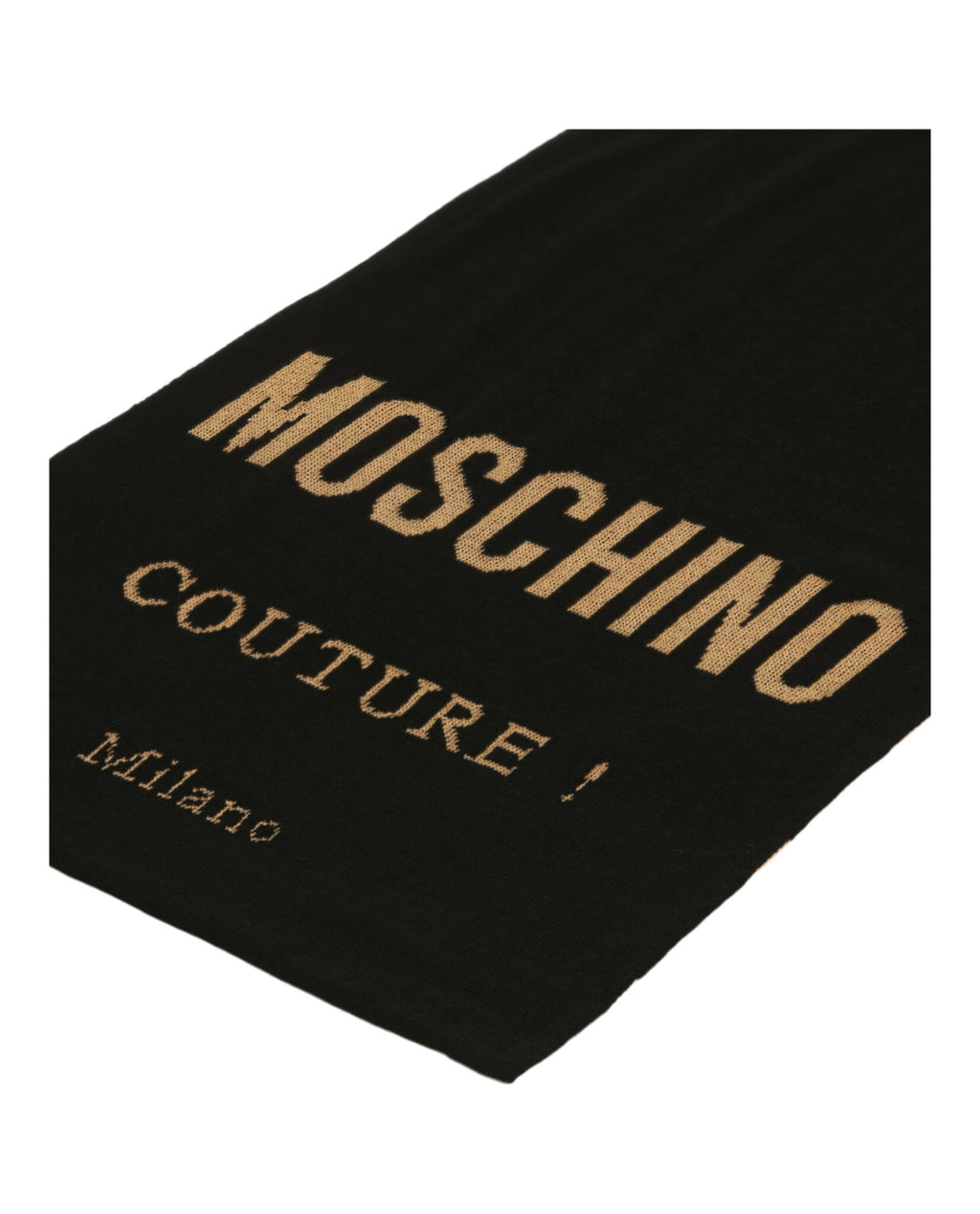 Logo Embroidered Wool Scarf