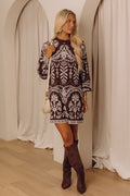Next Chapter Floral Knit Sweater Mini Dress