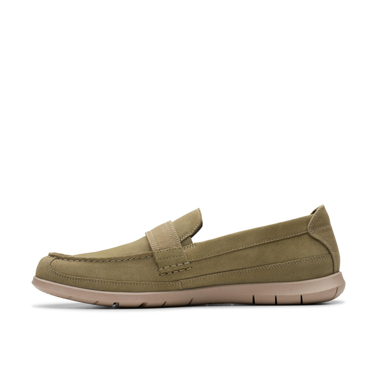 Clarks Flexway Band in Green Suede