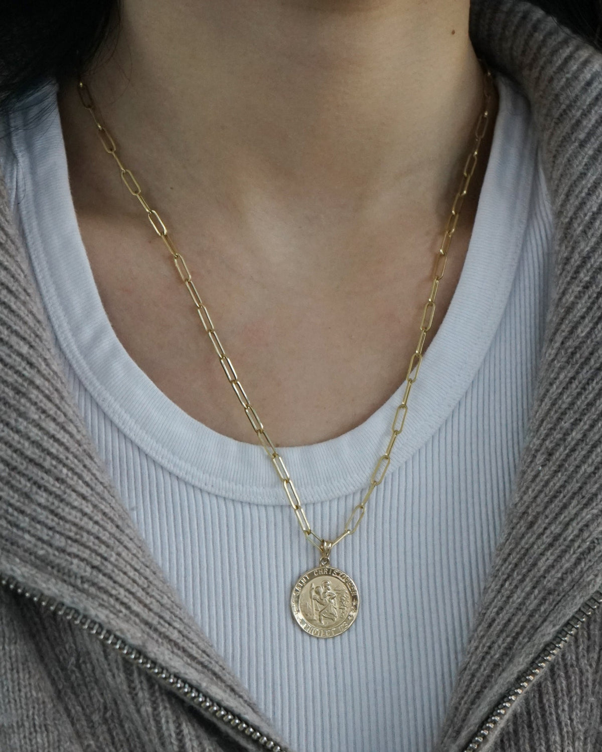 14k Gold Saint Christopher Charm