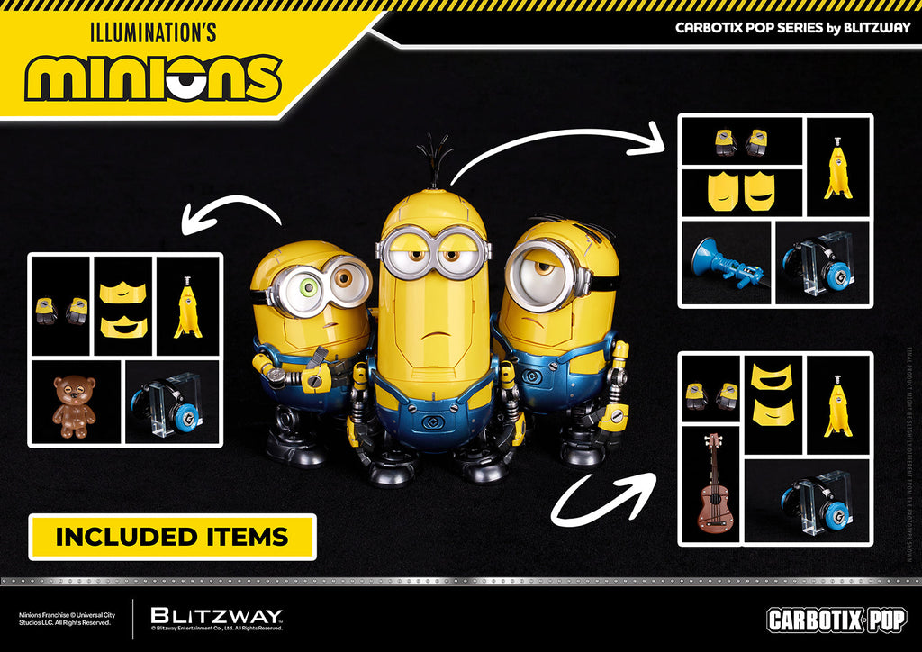 Illumination's Minions: BOB, STUART, and KEVIN Carbotix Pop DX Version