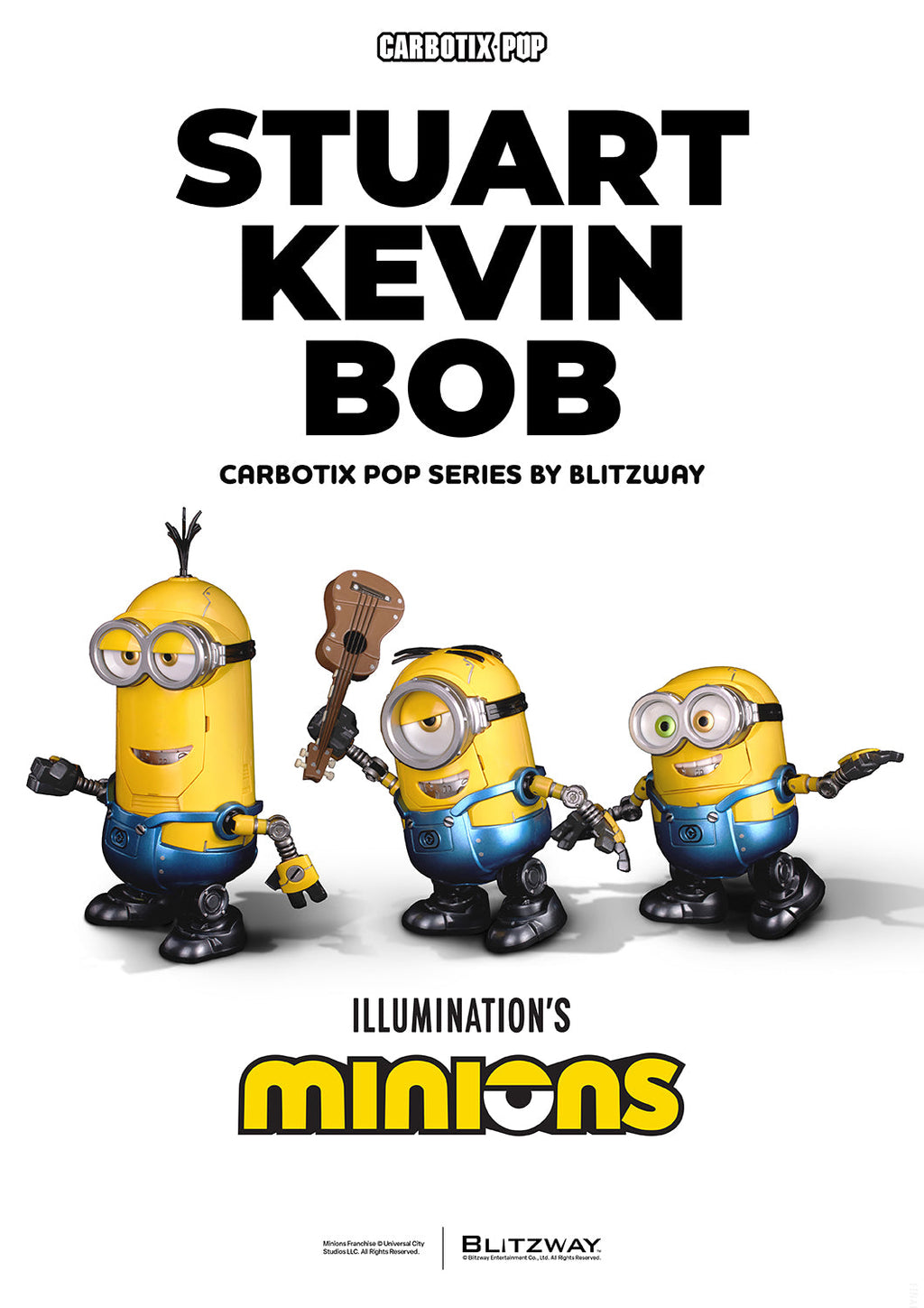 Illumination's Minions: BOB, STUART, and KEVIN Carbotix Pop DX Version