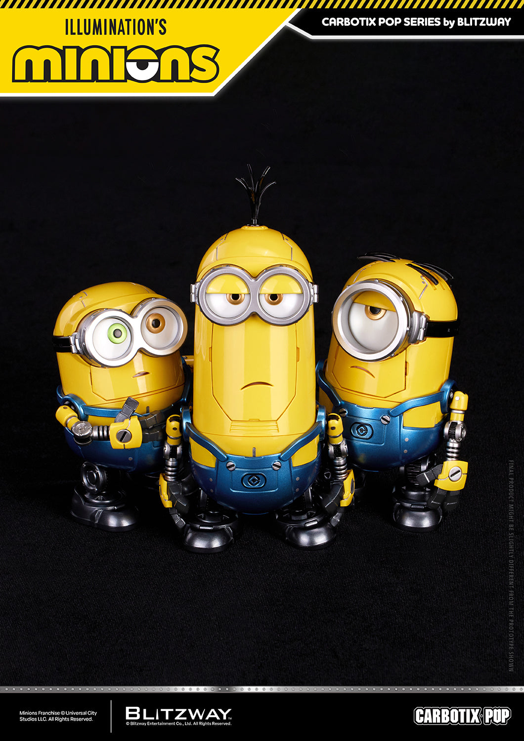 Illumination's Minions: BOB, STUART, and KEVIN Carbotix Pop DX Version