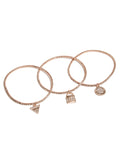 LA Logo Button Stretch Bracelet Set