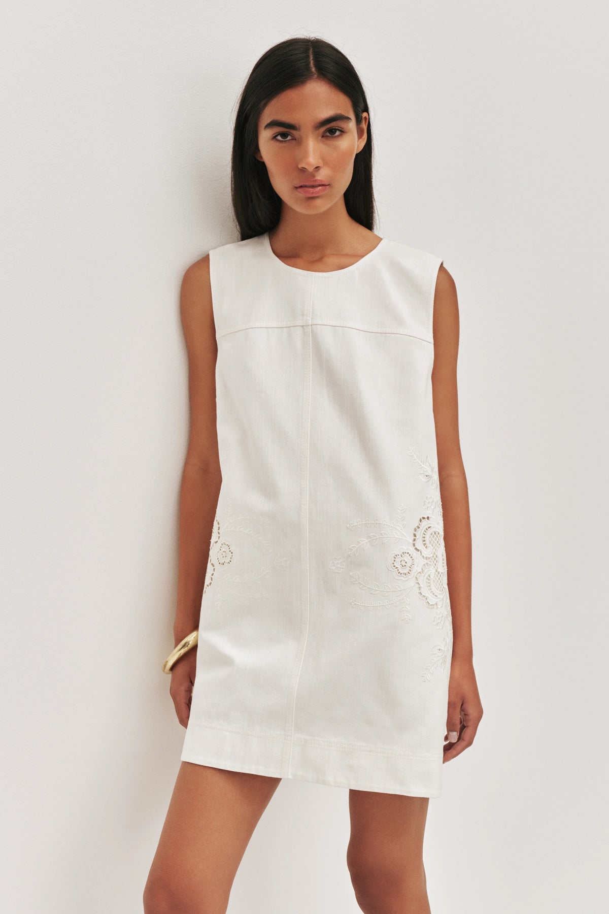 Aje Halo Embroidered Dress