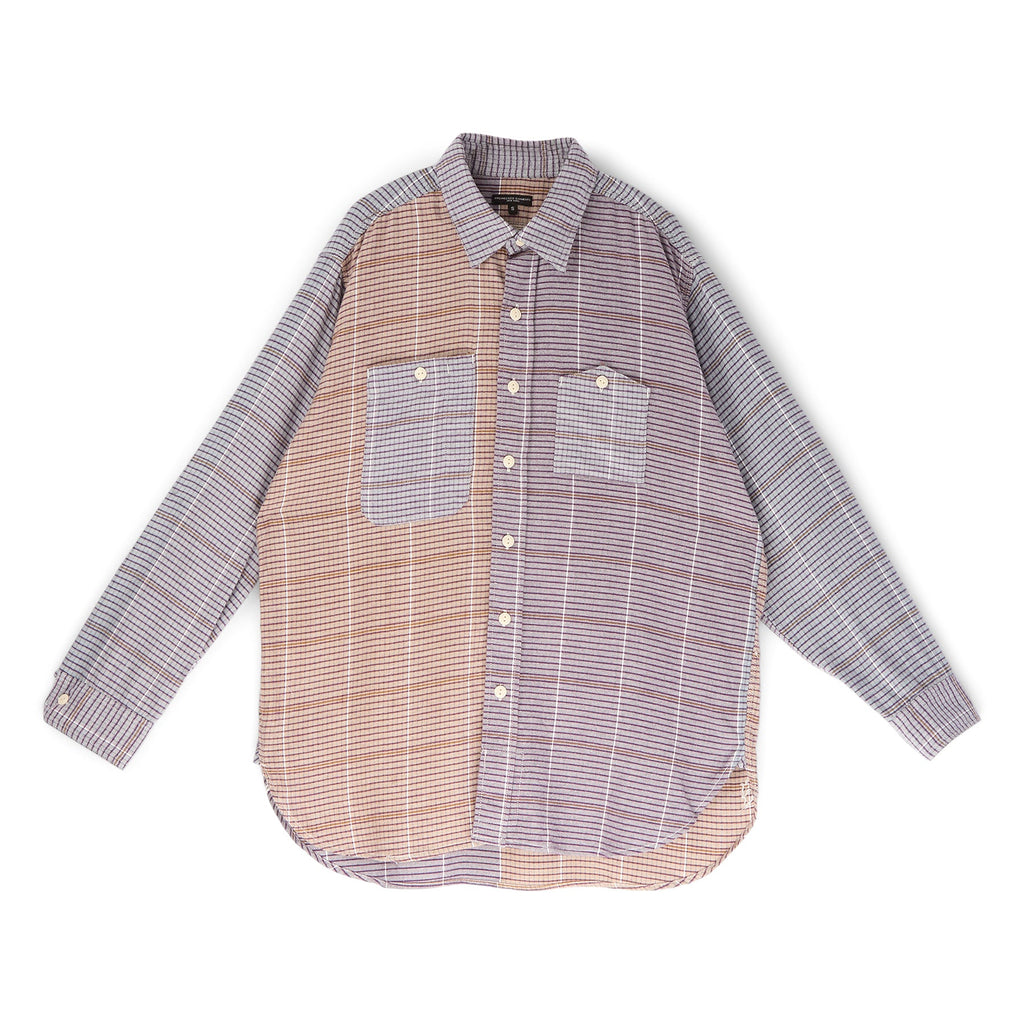 Engineered Garments Work Shirt (Multi Color Cotton Color Block Check)