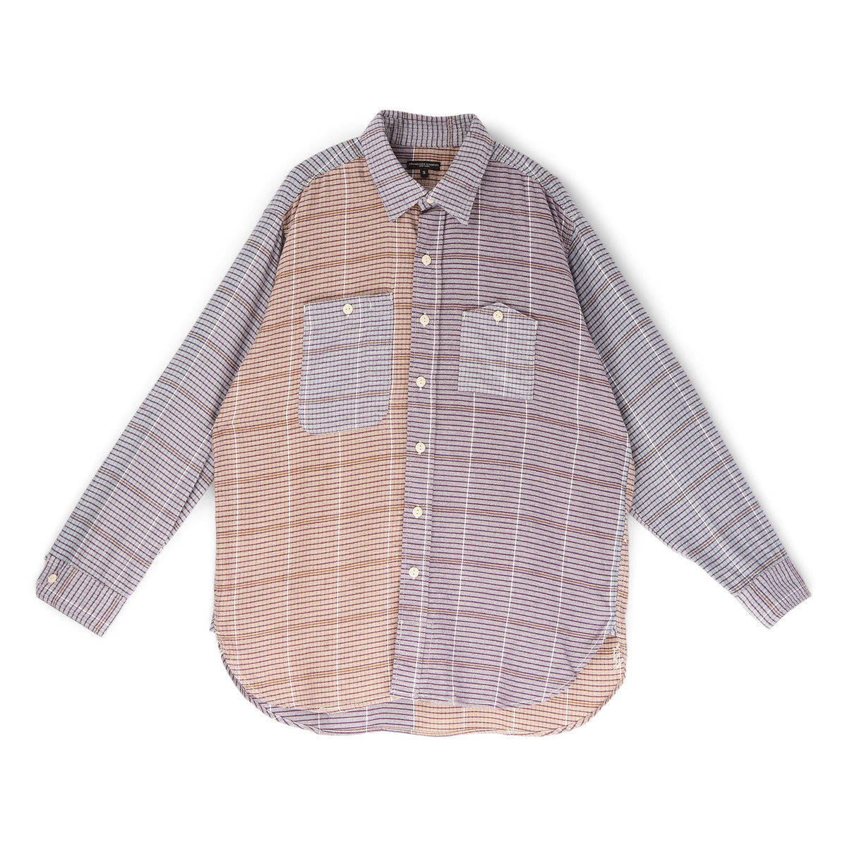 Engineered Garments Work Shirt (Multi Color Cotton Color Block Check)