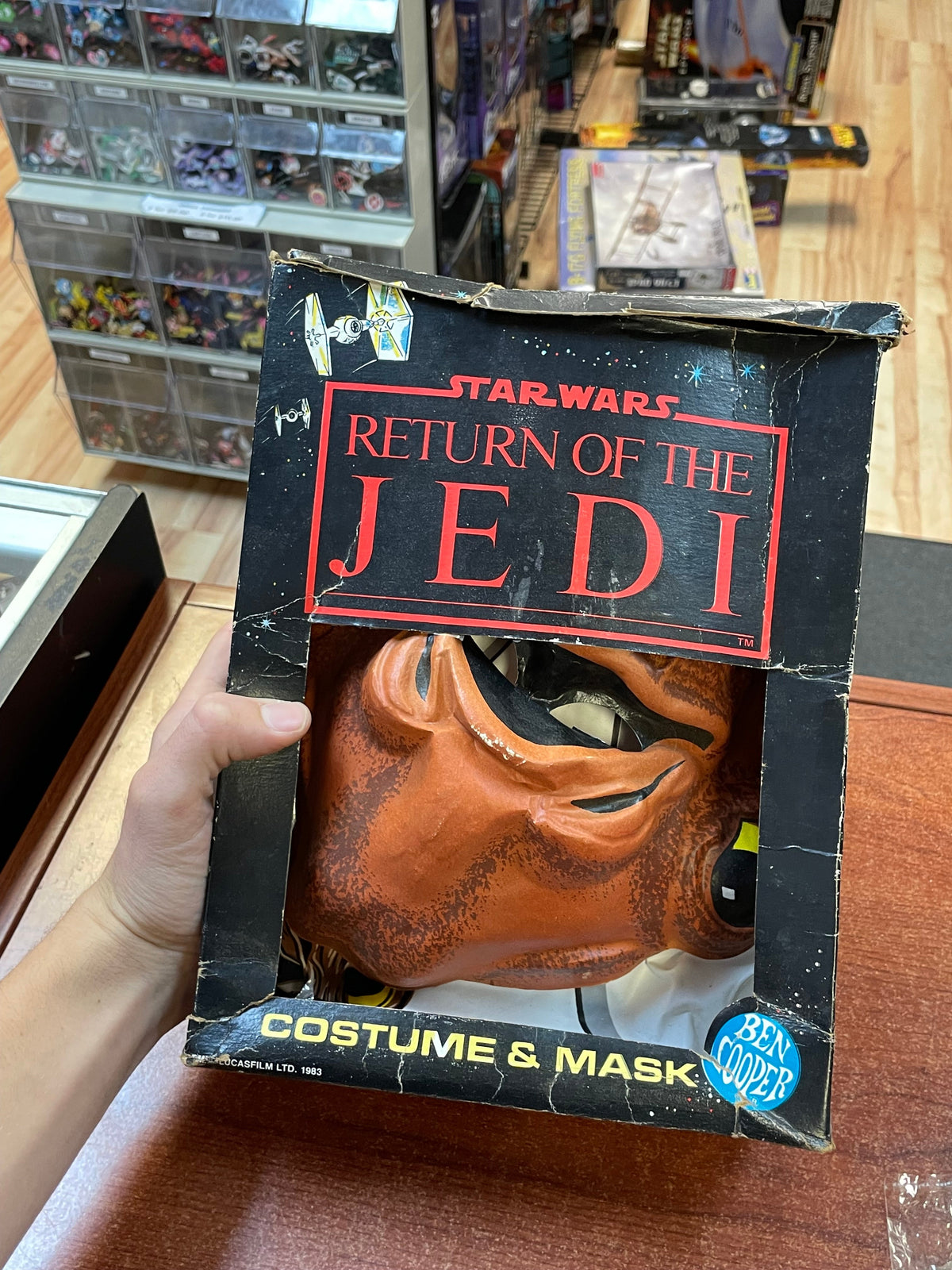 Admiral Ackbar Costume & Mask (Vintage Star Wars ROTF, Ben Cooper) OPEN BOX
