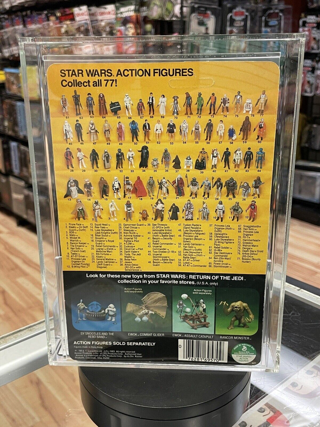 Vintage C-3PO Removable Limbs 77 Back A (Star Wars Kenner, ROTJ) AFA Graded 80+Y