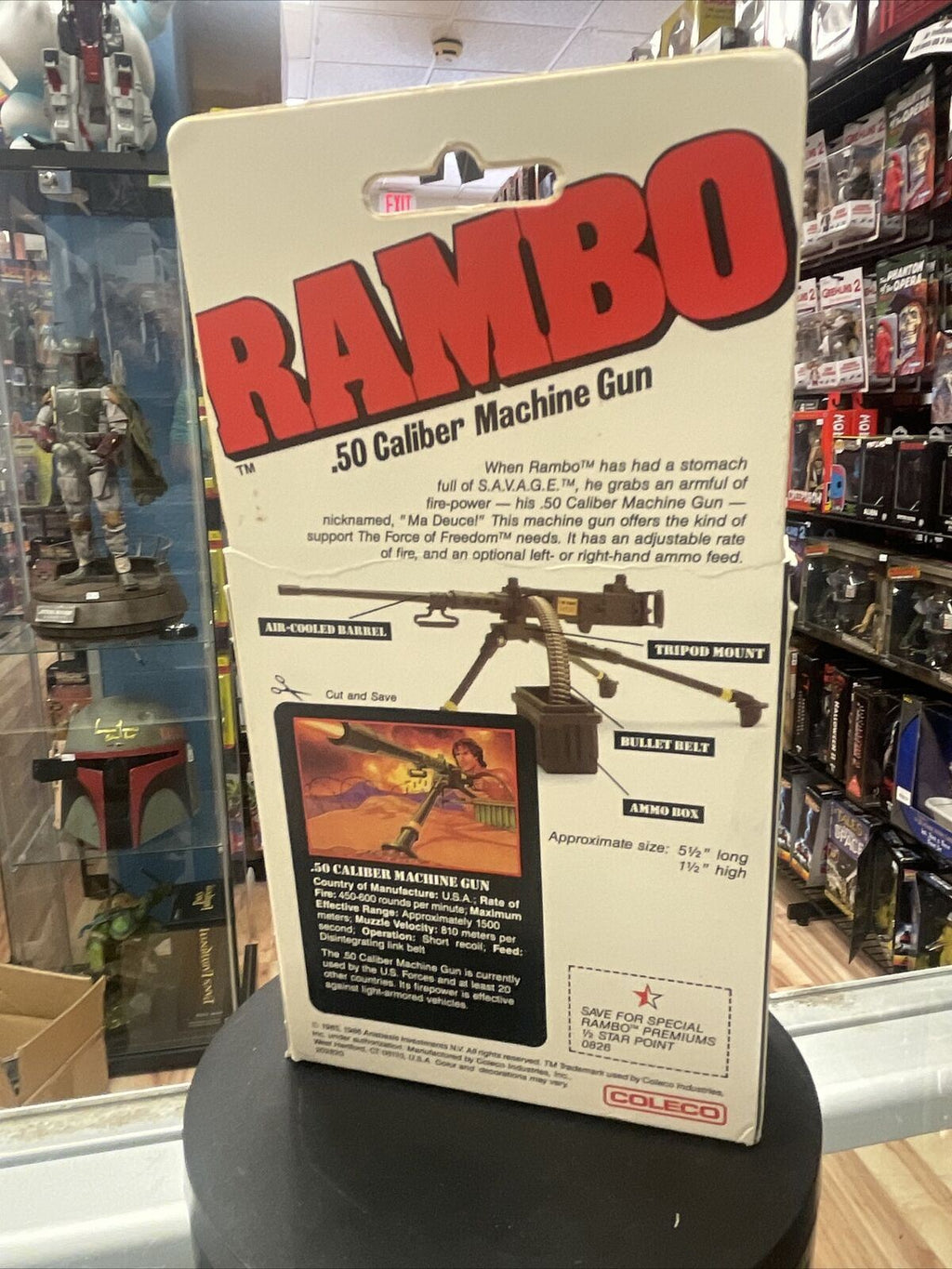50 Caliber Machine Gun Toy (Vintage Rambo 1986, Coleco)