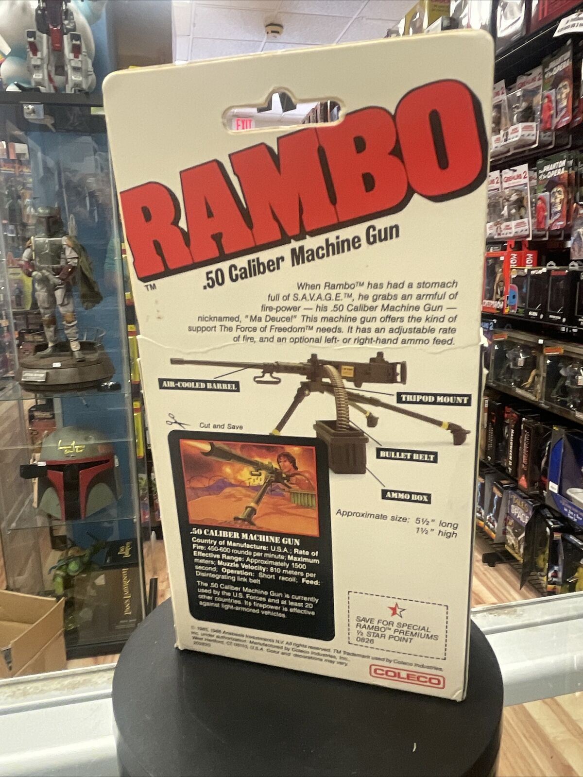 50 Caliber Machine Gun Toy (Vintage Rambo 1986, Coleco)