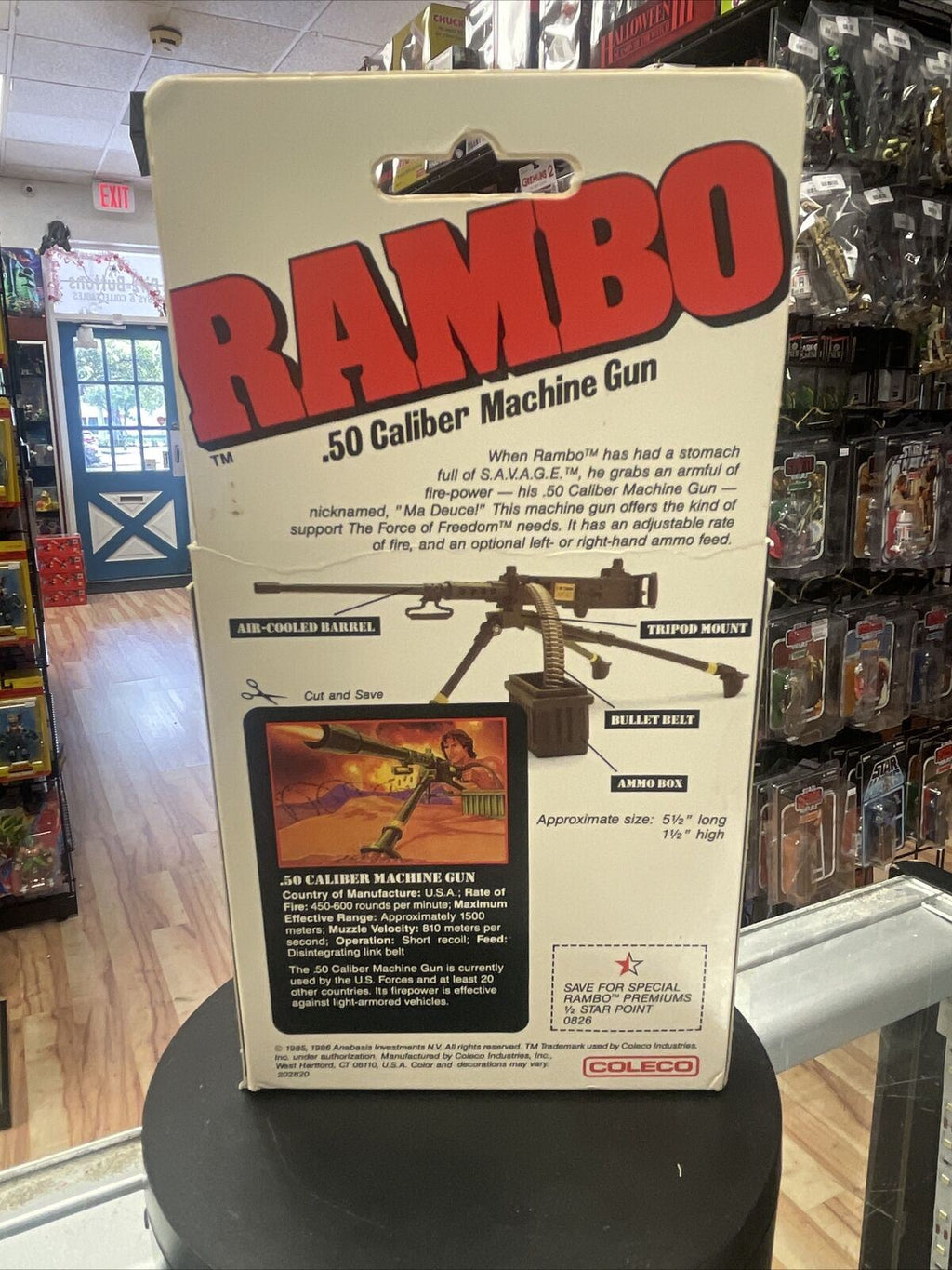 50 Caliber Machine Gun Toy (Vintage Rambo 1986, Coleco)