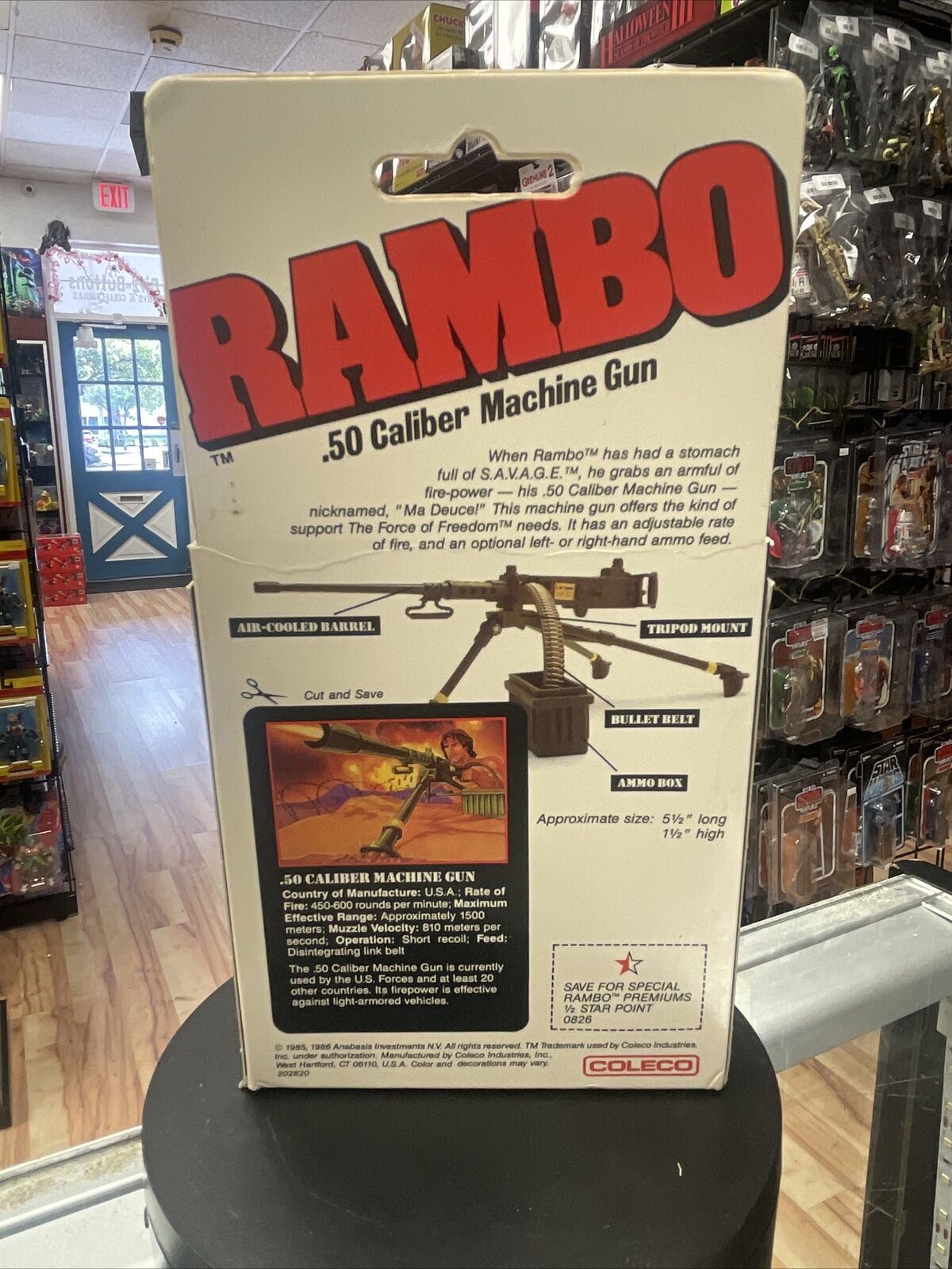 50 Caliber Machine Gun Toy (Vintage Rambo 1986, Coleco)