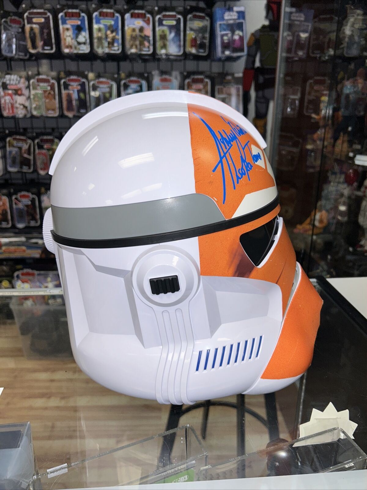 332nd custom vinyl helmet signed by Ashley Eckstein & Rasario Dawson *JSA*