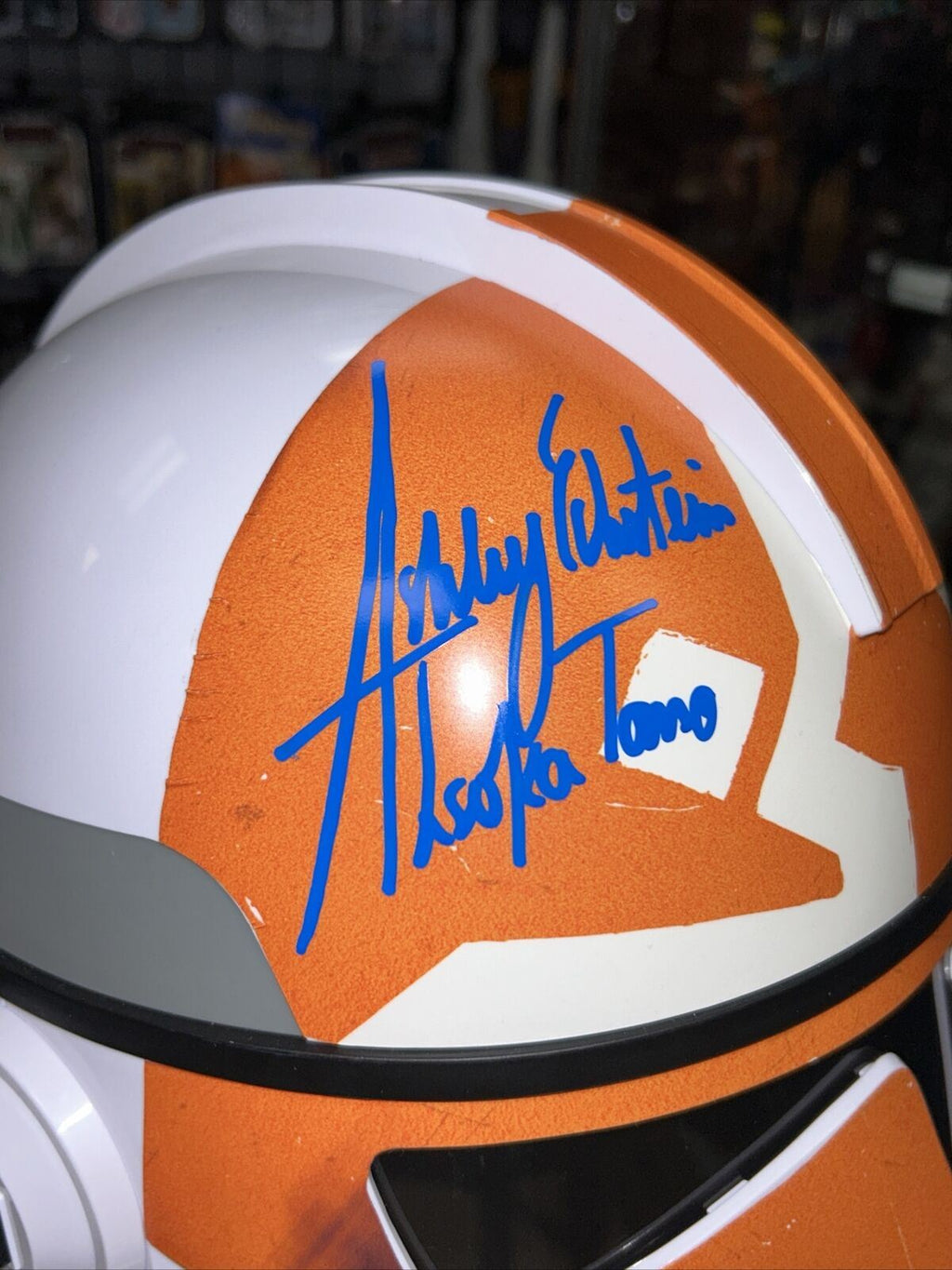 332nd custom vinyl helmet signed by Ashley Eckstein & Rasario Dawson *JSA*