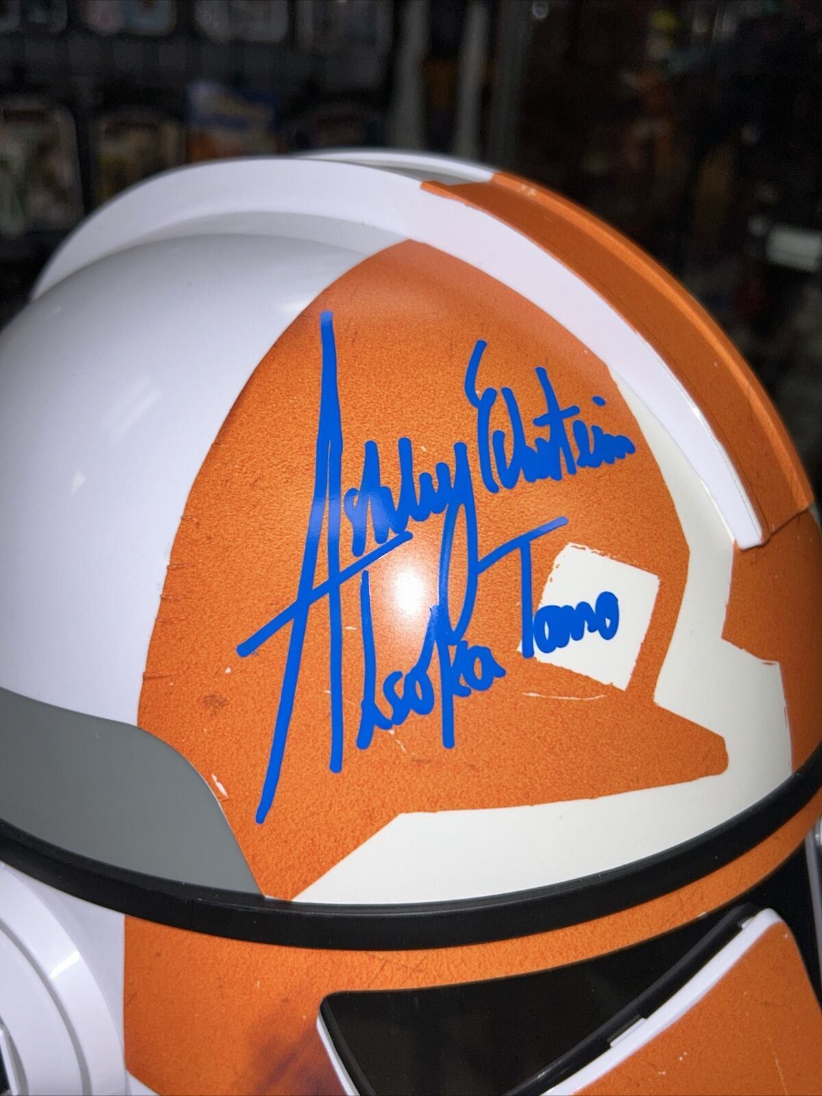 332nd custom vinyl helmet signed by Ashley Eckstein & Rasario Dawson *JSA*