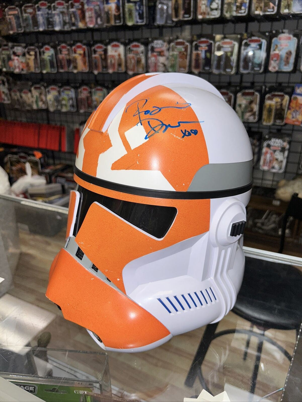 332nd custom vinyl helmet signed by Ashley Eckstein & Rasario Dawson *JSA*