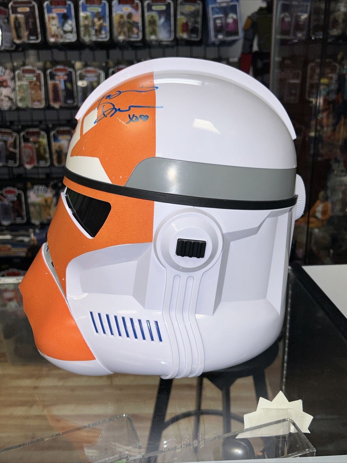 332nd custom vinyl helmet signed by Ashley Eckstein & Rasario Dawson *JSA*