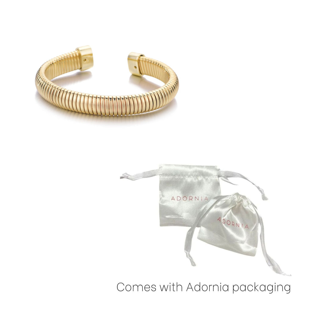14k Gold Plated Omega Coil Cuff