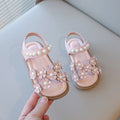 Baby Flower Pearl Soft-Soled Princess Sandals