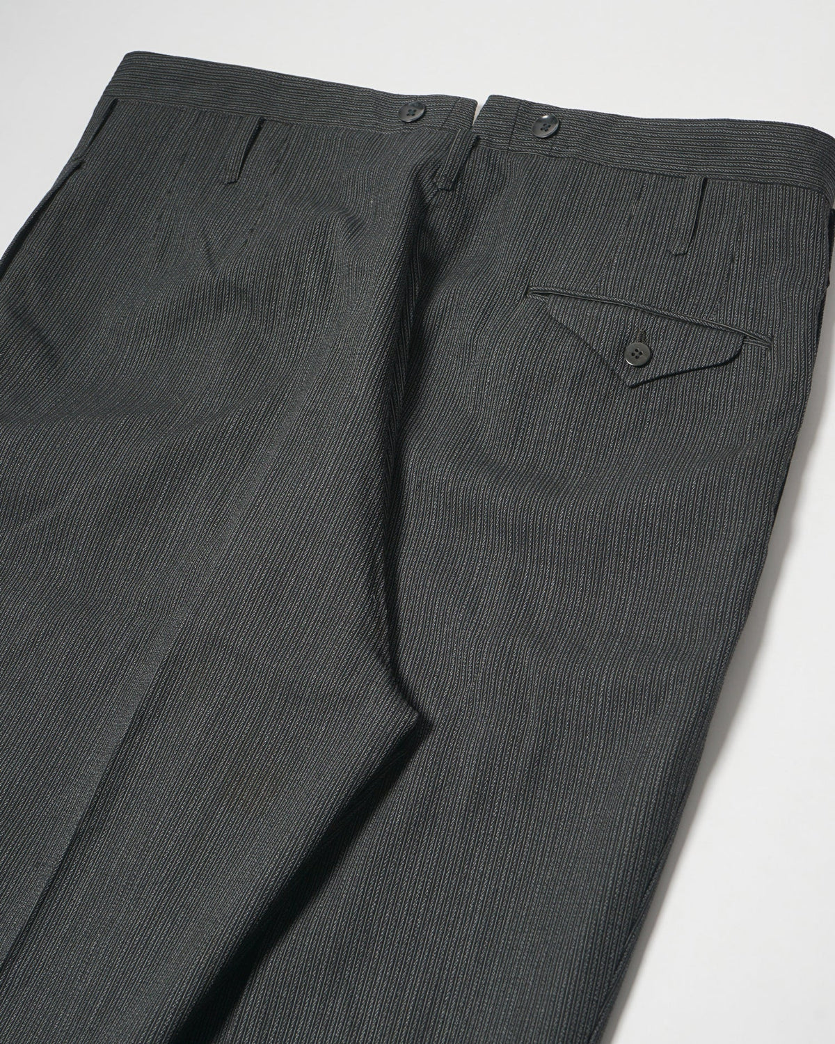 1960’s Stripe Wool Trousers / Size: 39