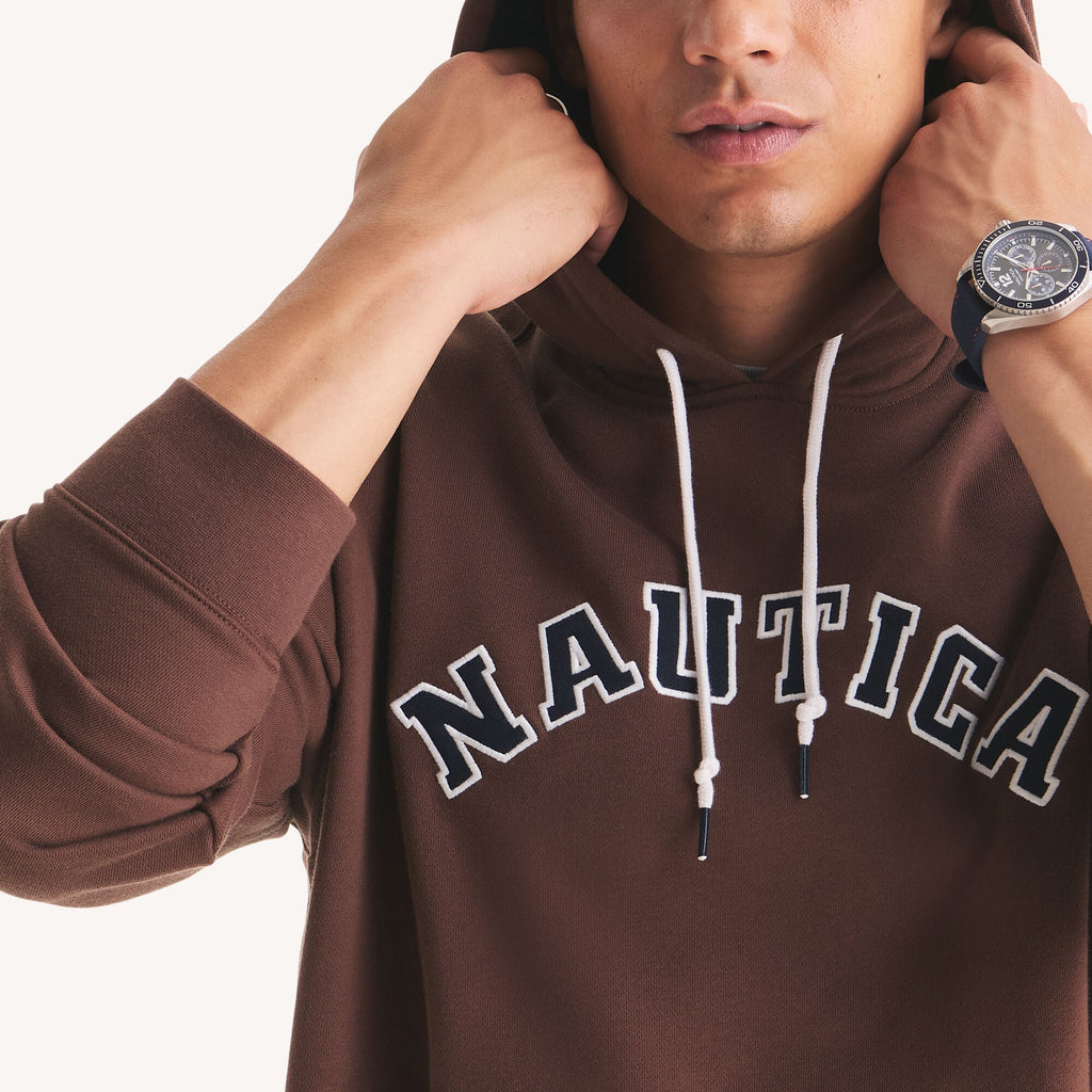 Nautica Mens Pullover Logo Hoodie