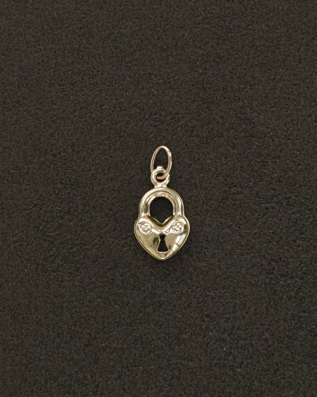 14k Gold Heart Lock Charm