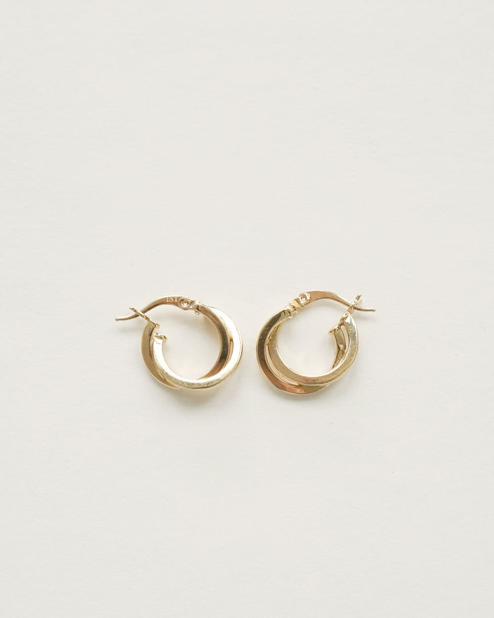 14k Gold Double Hoop Earrings