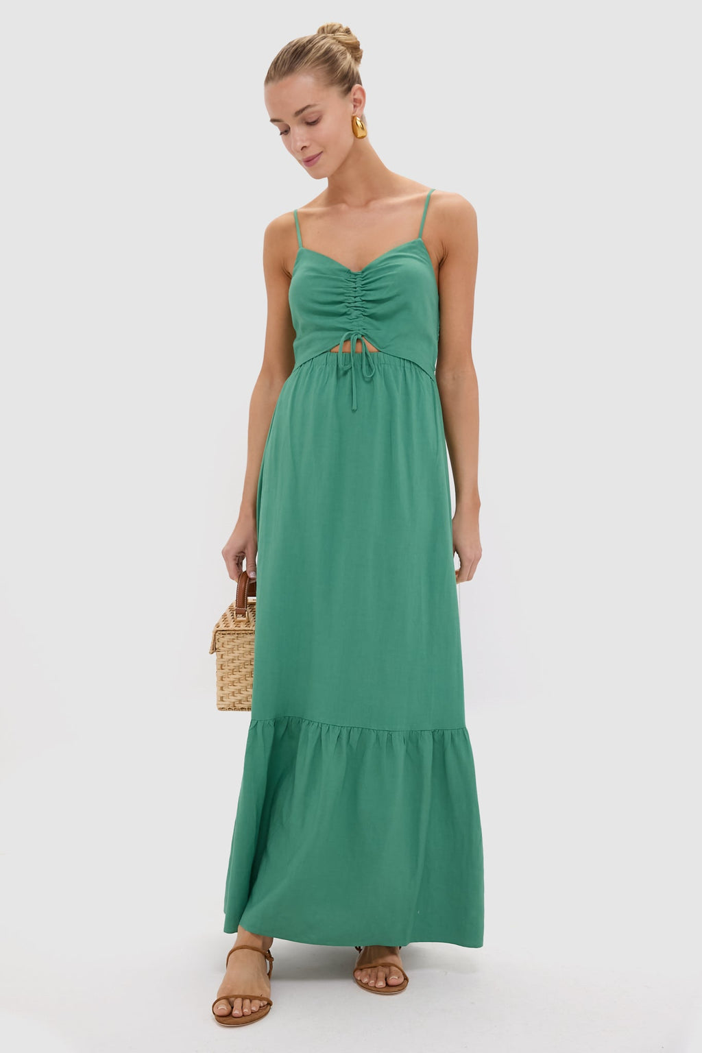 Botanical Green Winslet Maxi Dress