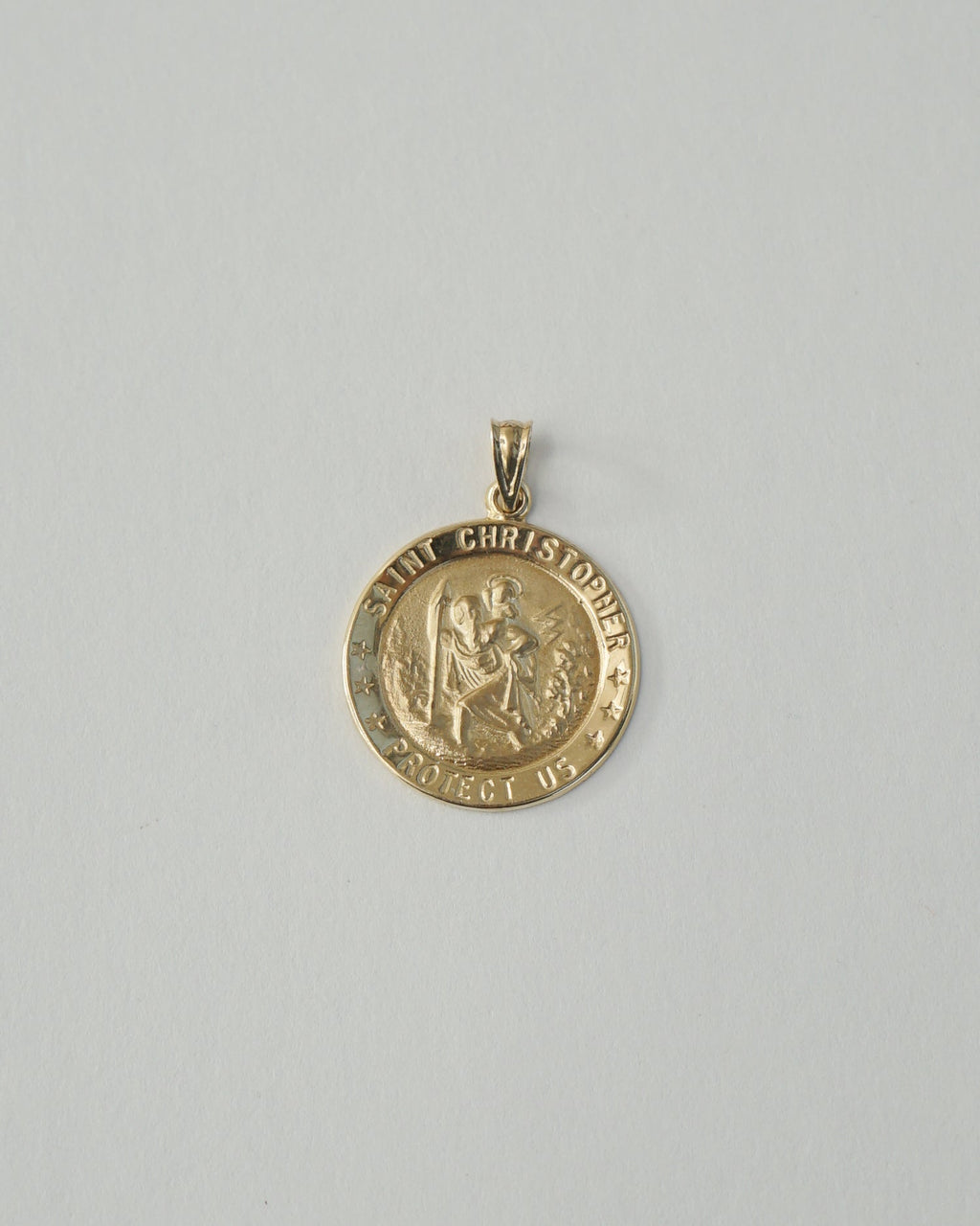 14k Gold Saint Christopher Charm