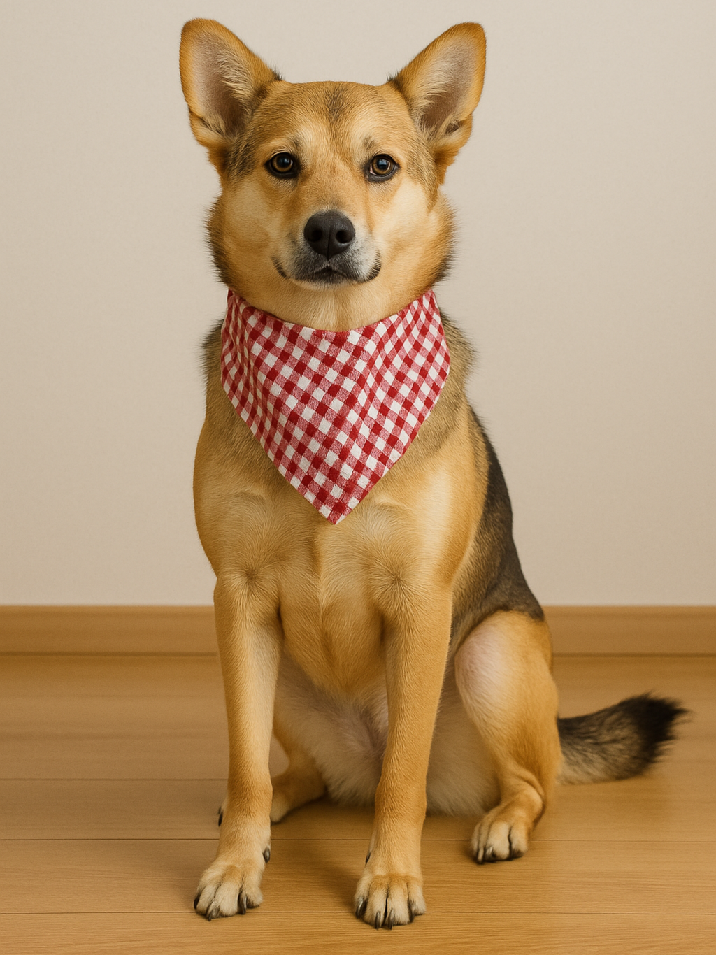 All American Gingham Dog Bandana