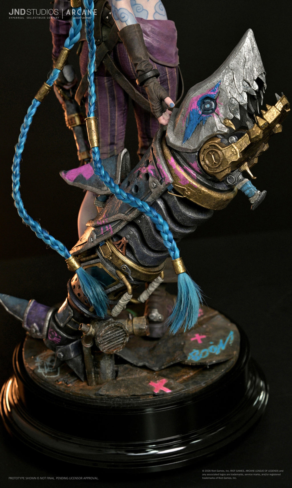 League of Legends Arcane: Jinx with 2 Head Variants 1/3 Scale Hyper Real