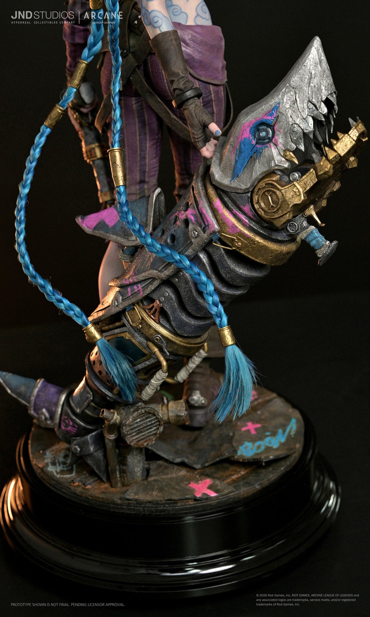 League of Legends Arcane: Jinx with 2 Head Variants 1/3 Scale Hyper Real