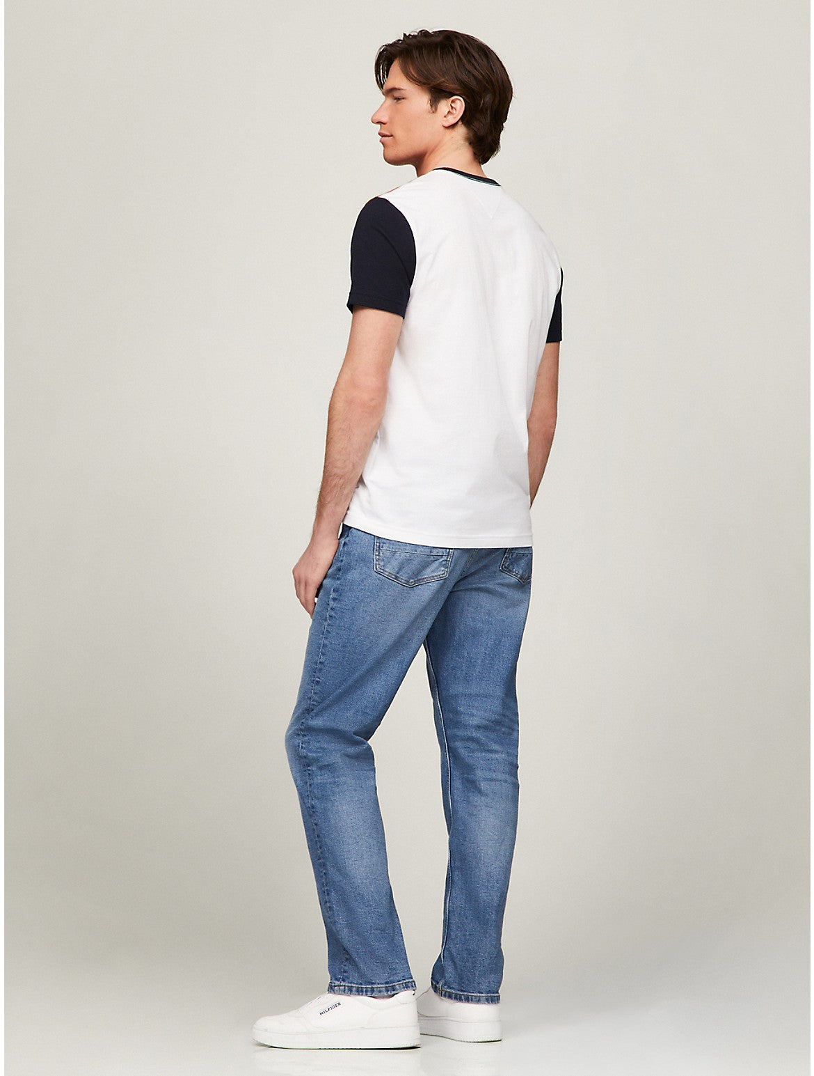 Tommy Hilfiger Men's Colorblock Flag Stripe Logo T-Shirt