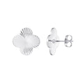 Silver Plated Prismatic Clover Stud Earrings