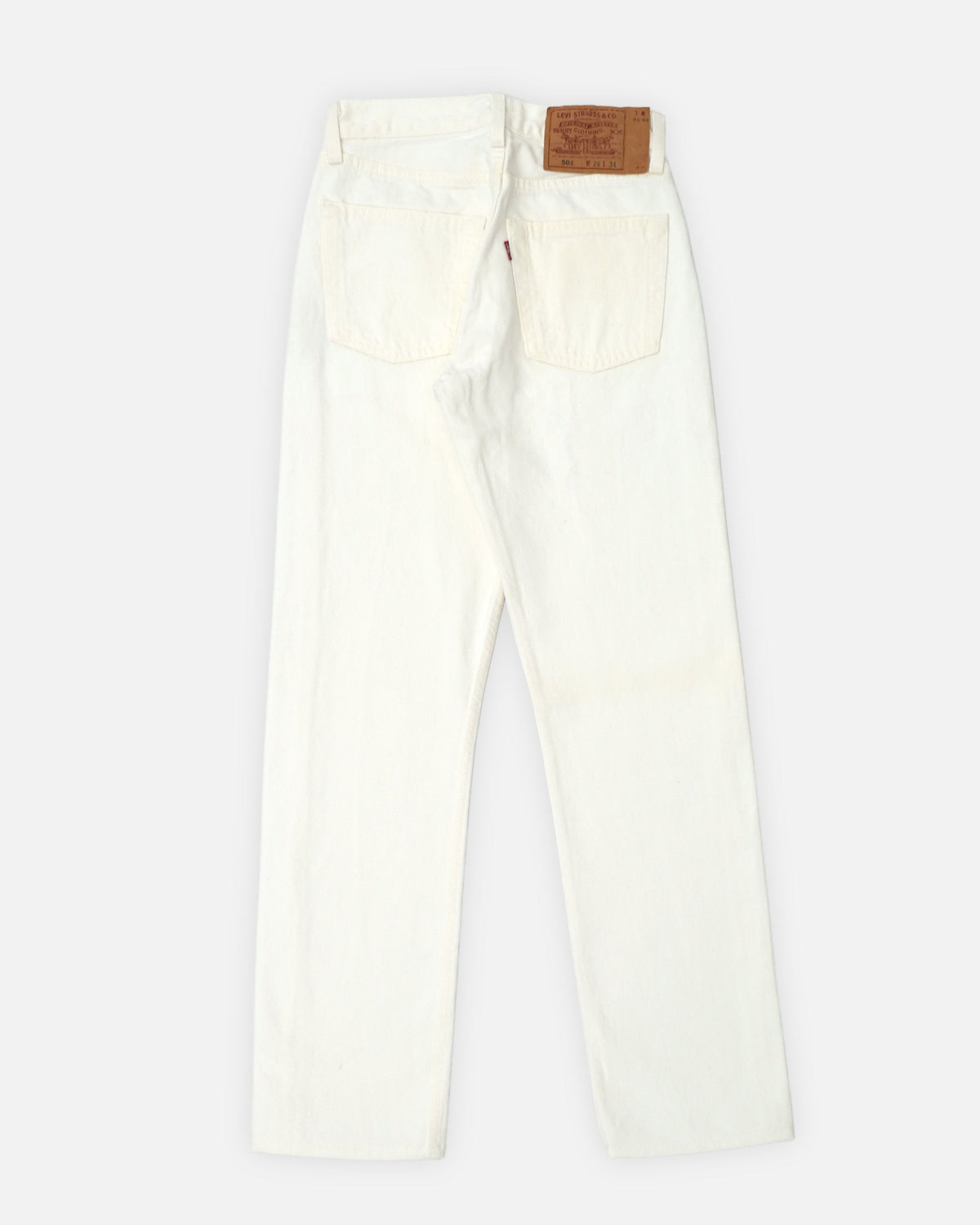 501 Straight Fit White Denim Pants / size: 26