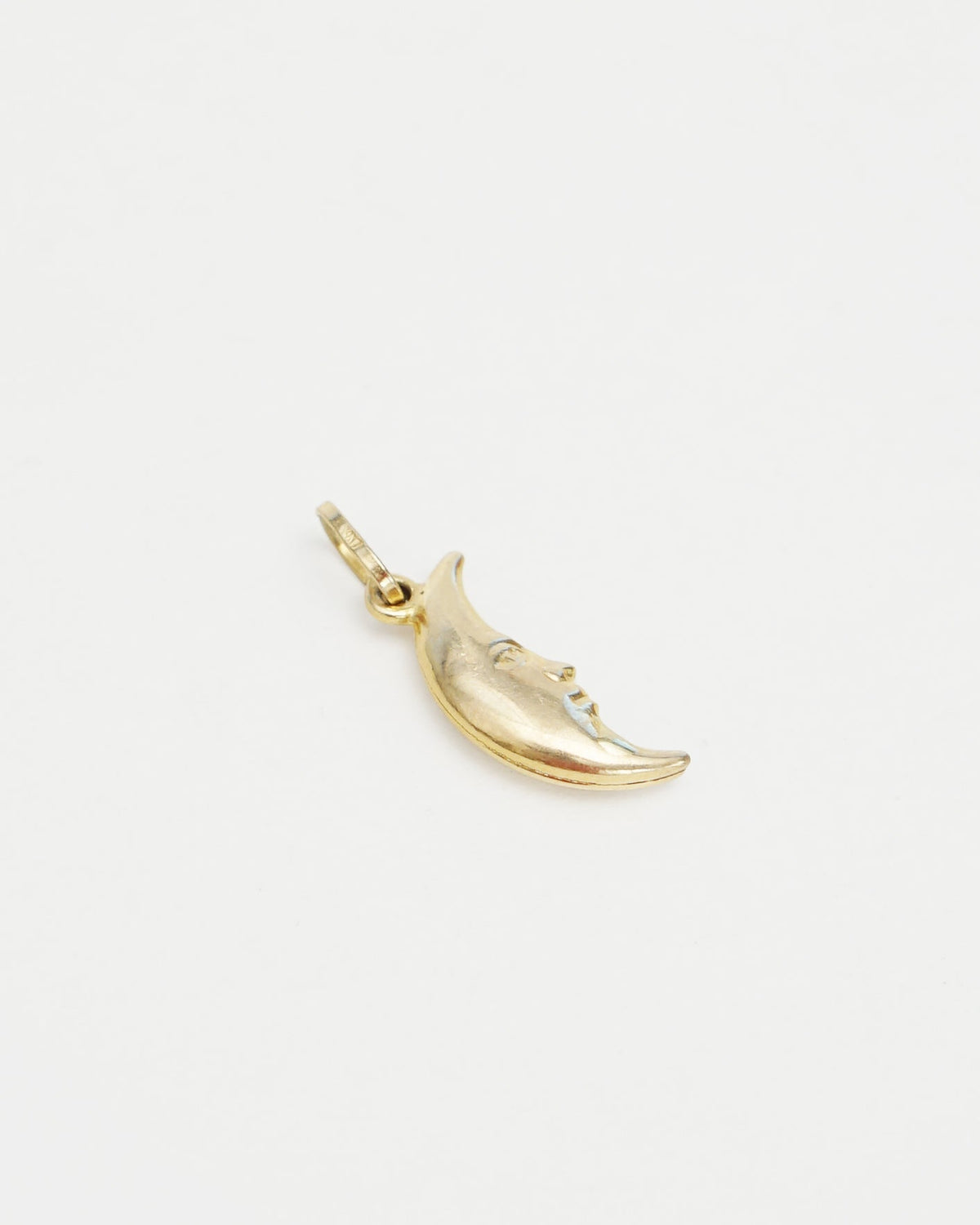 14k Gold Moon Charm
