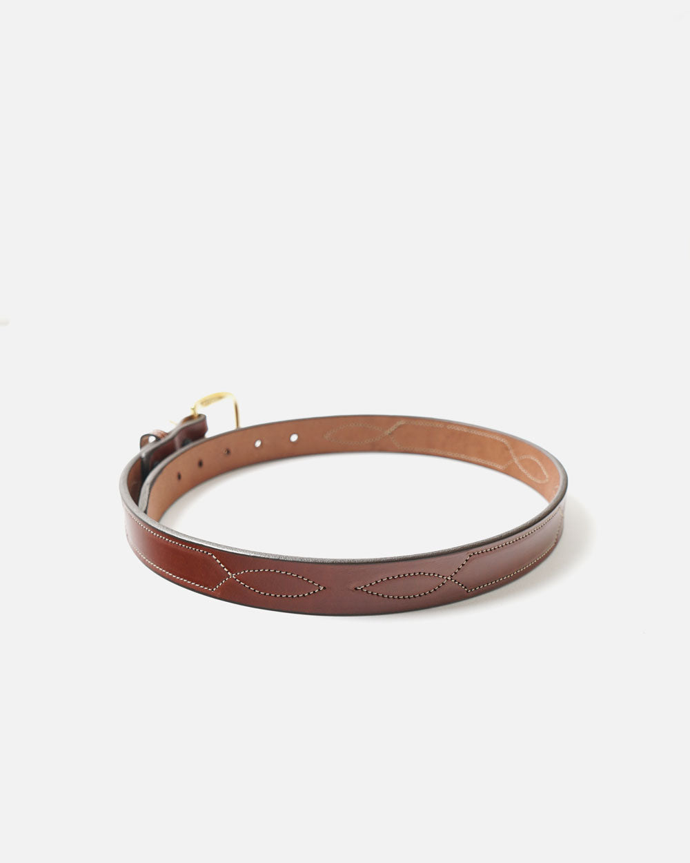 1" Repeated Stitch Leather Belt