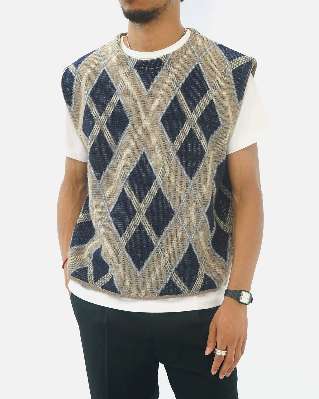 Argyle Check Vest