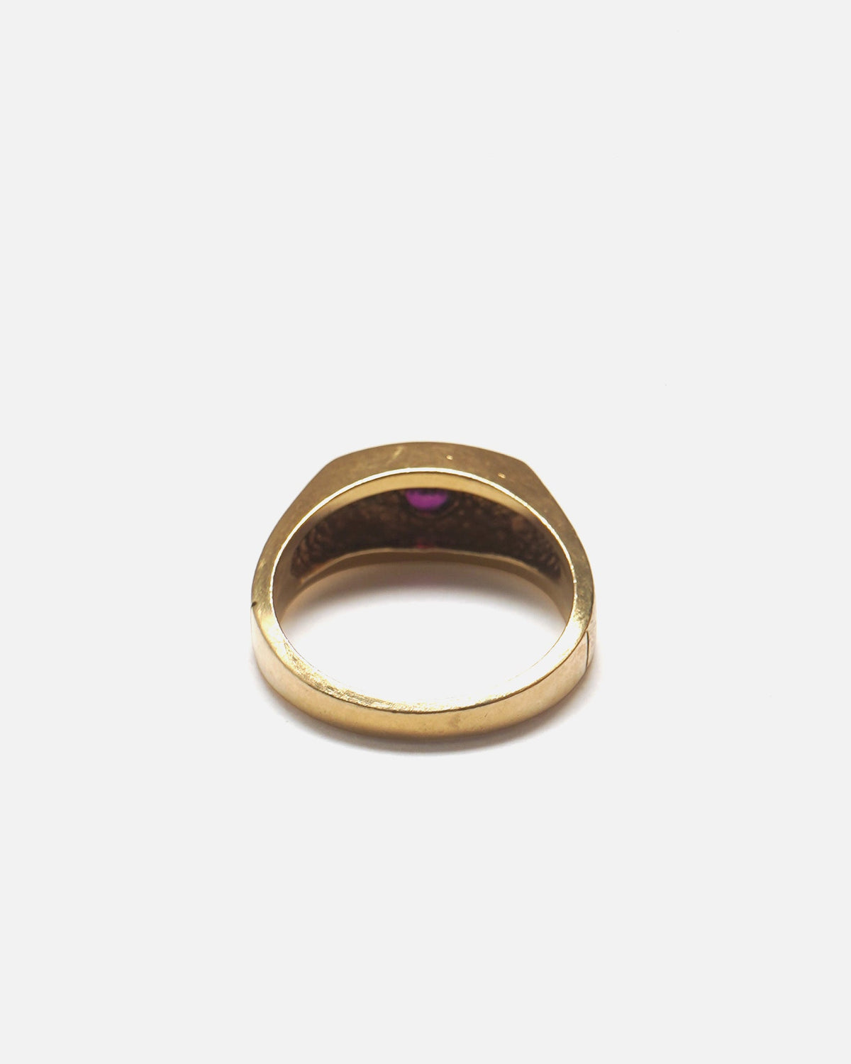 14k Gold Ring w/ Ruby & Diamond / size: 9