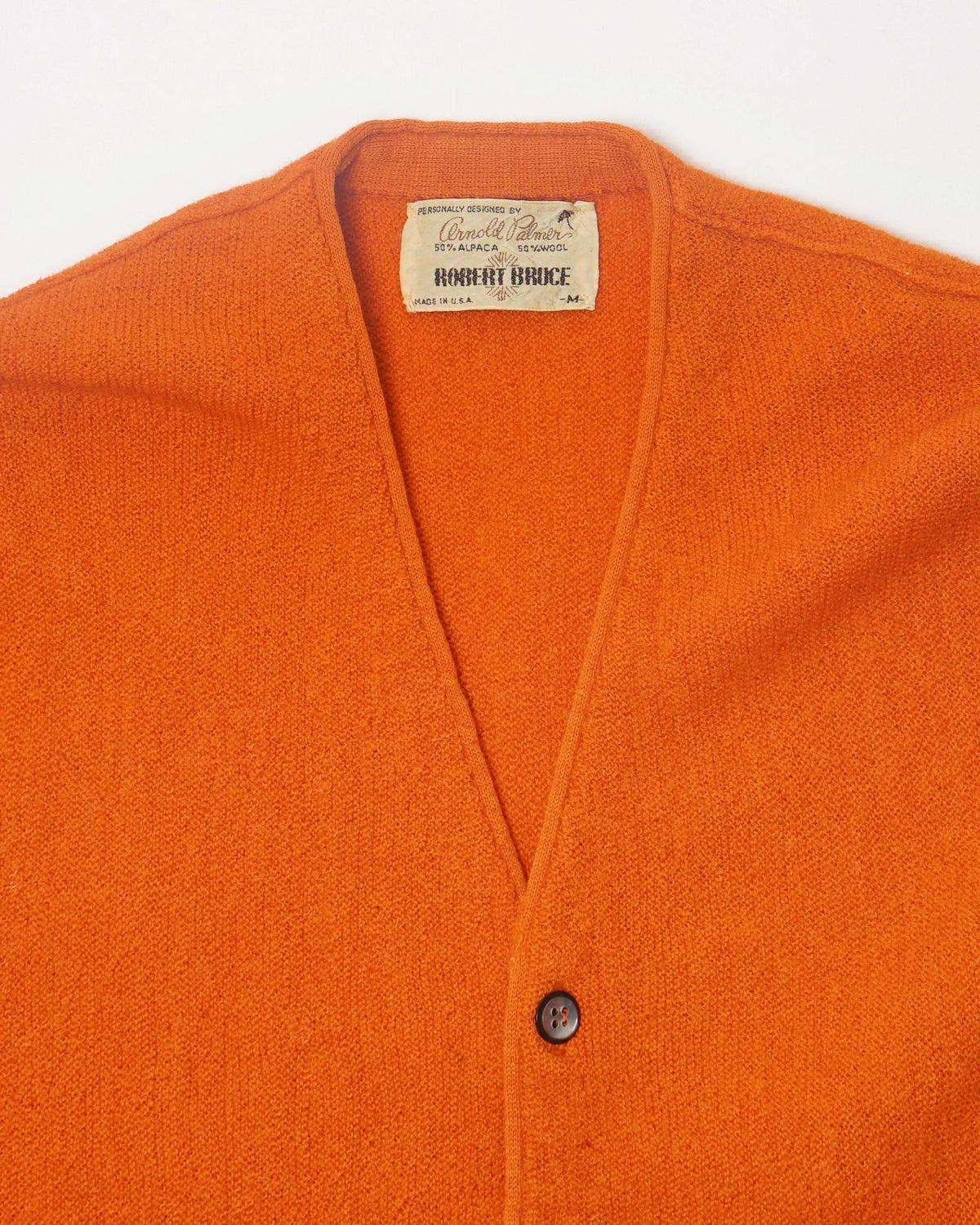 1960's Orange Alpaca Cardigan