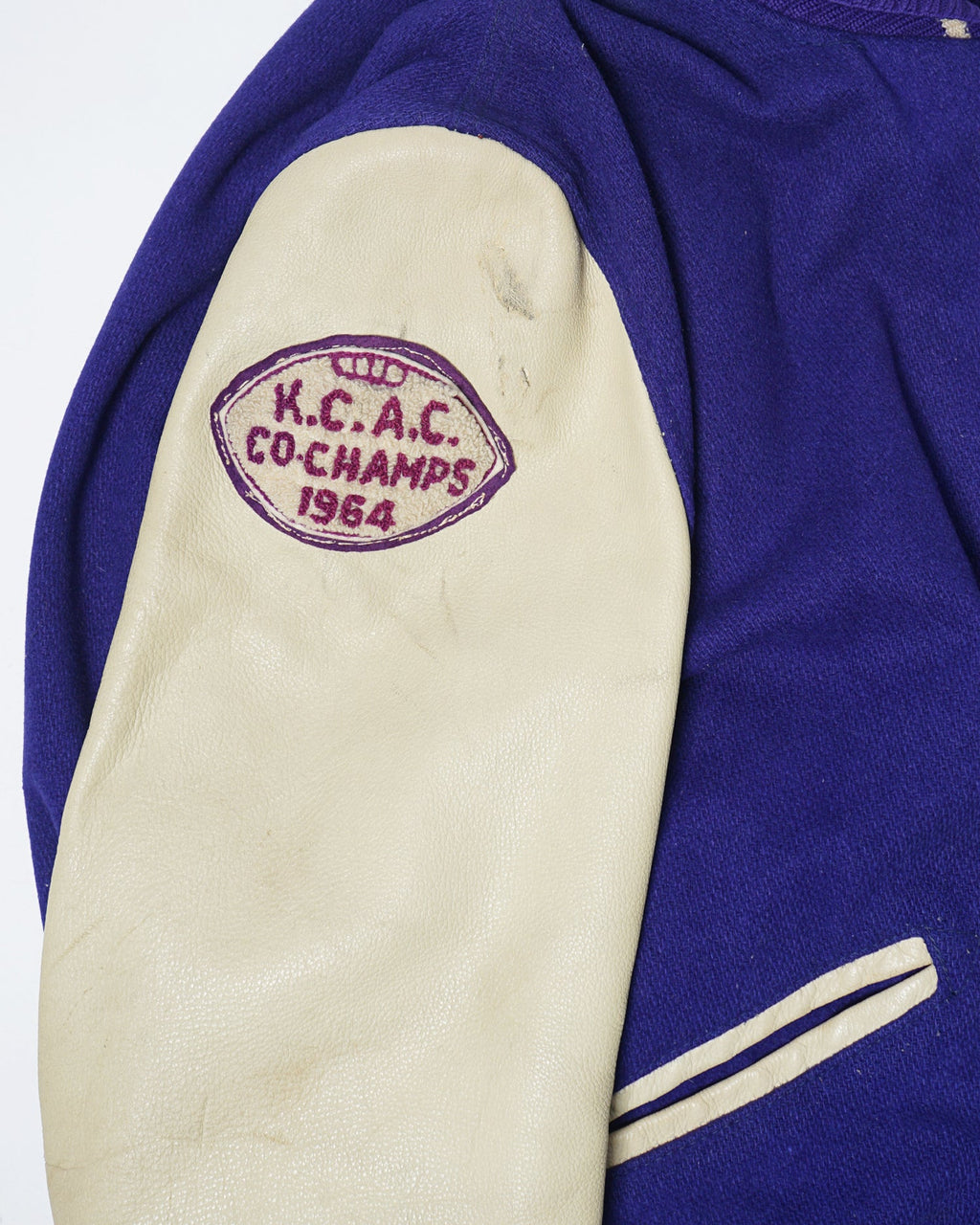 60's Wool Leather Varsity Jacket