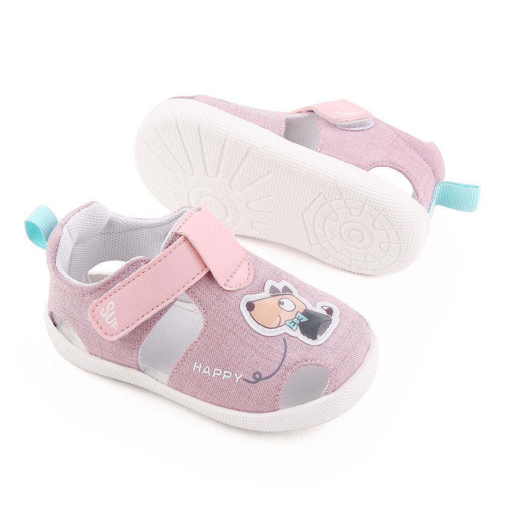 Cartoon Pink Cotton Baby Sandals Shoes