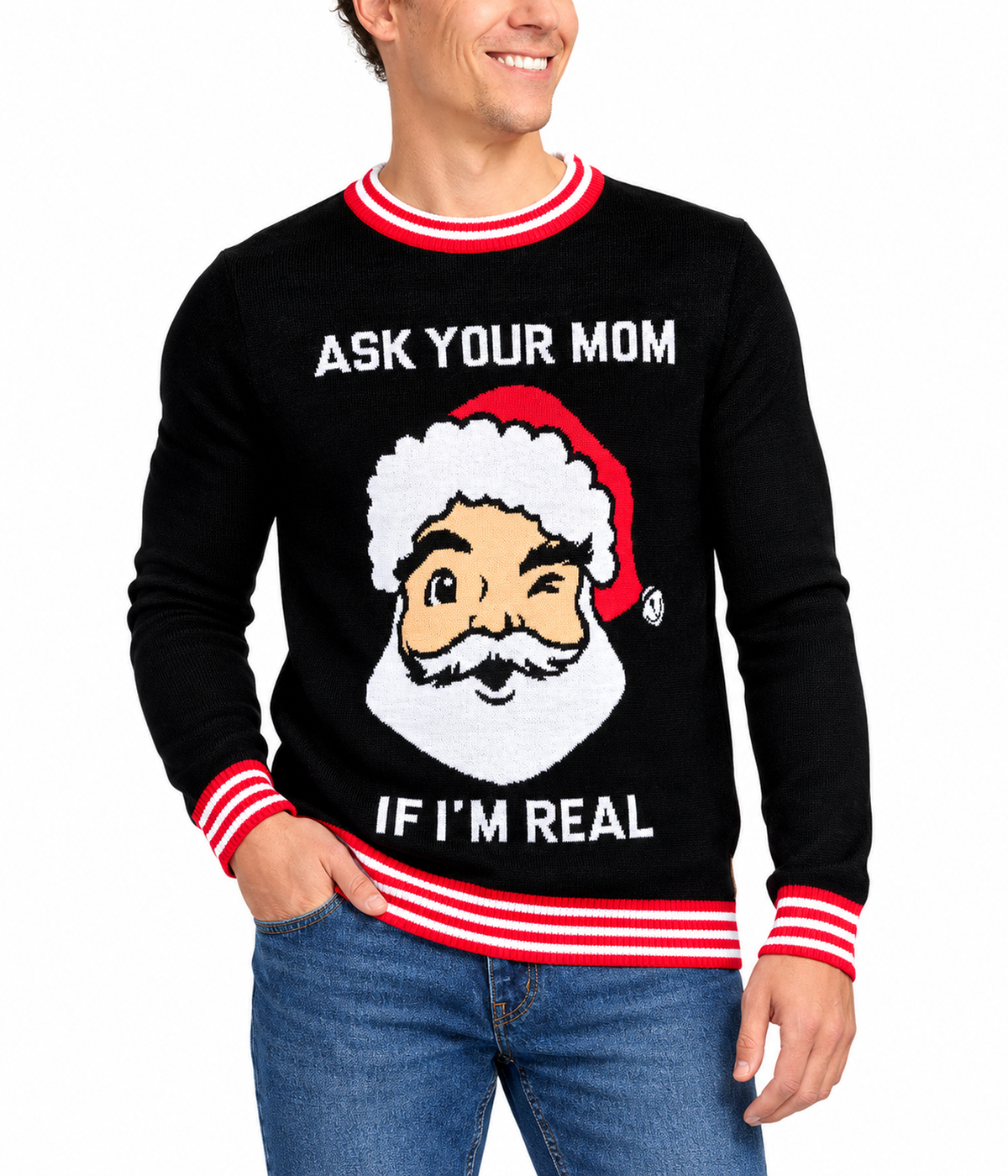 Men's Ask Your Mom Ugly Christmas Sweater